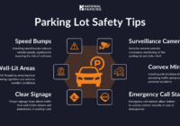 How do you stay safe in a parking lot?